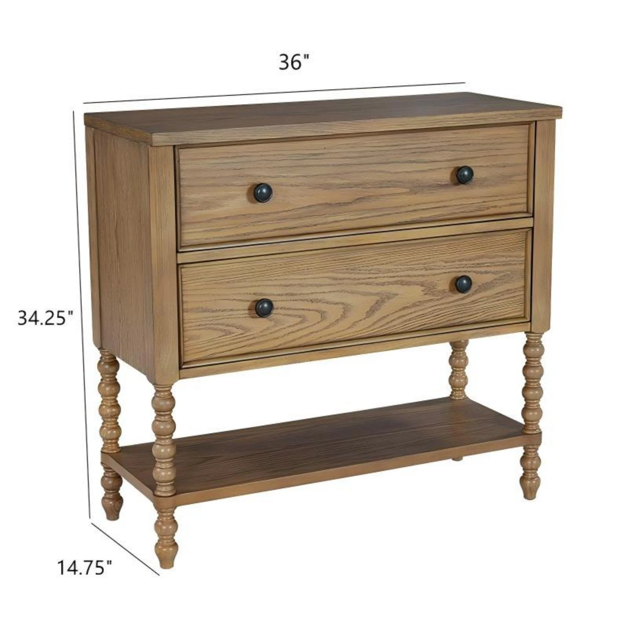 2 Drawer Accent Chest - Natural - Image 3