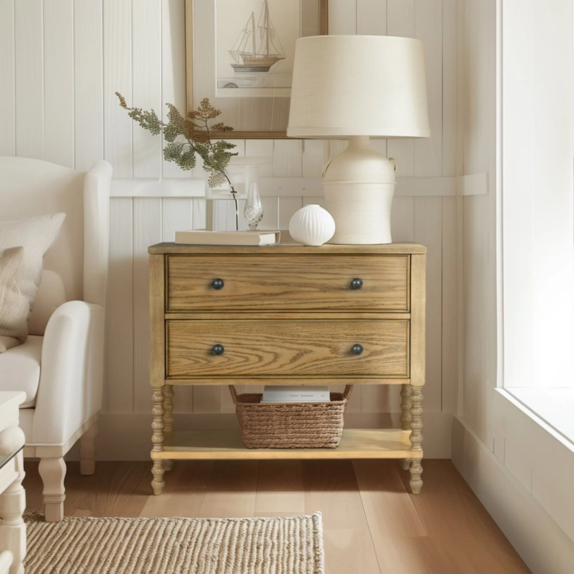 2 Drawer Accent Chest - Natural - Image 4