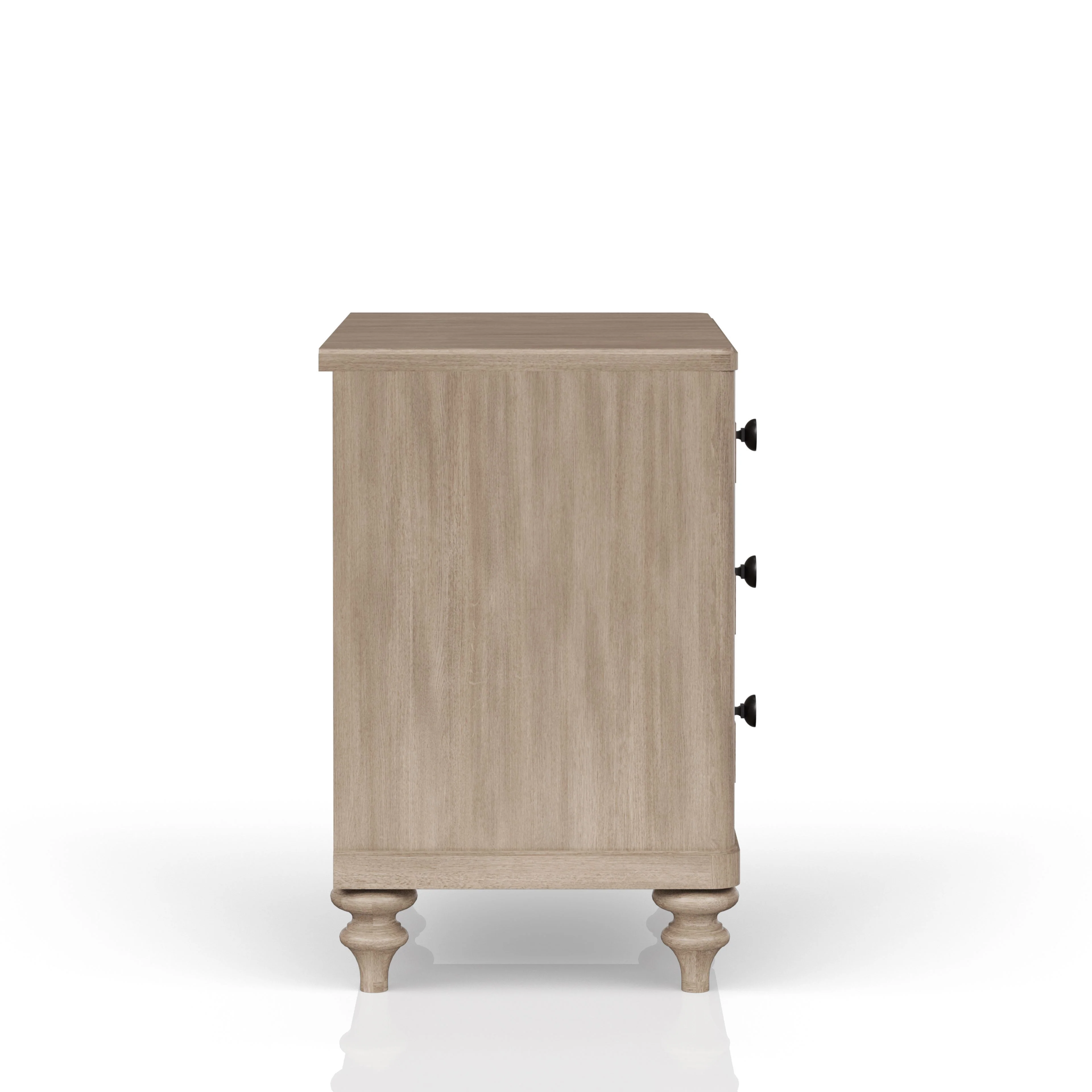 3 Drawer Nightstand - Sand - Image 3