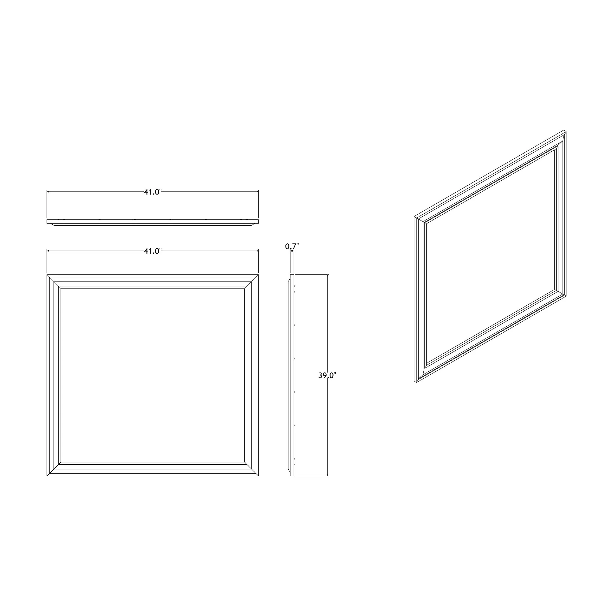 Adelaide - Mirror - Gray / Black - Image 4