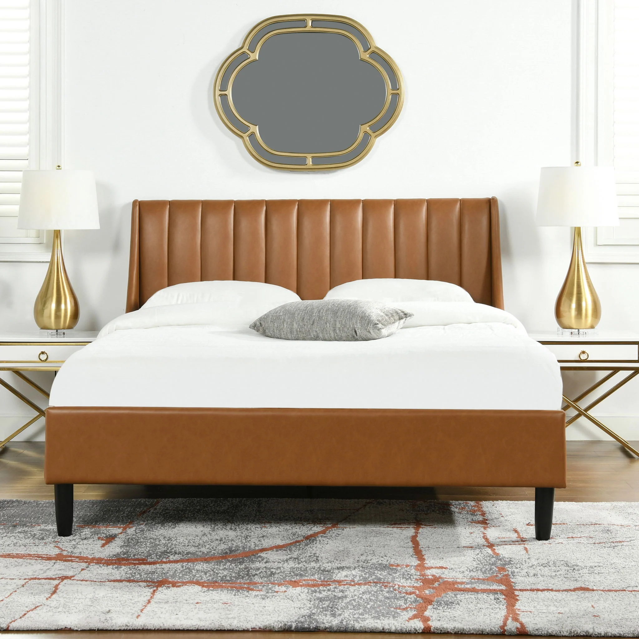 Aspen - Vertical Tufted Modern Headboard Platform Bed Set - Image 4