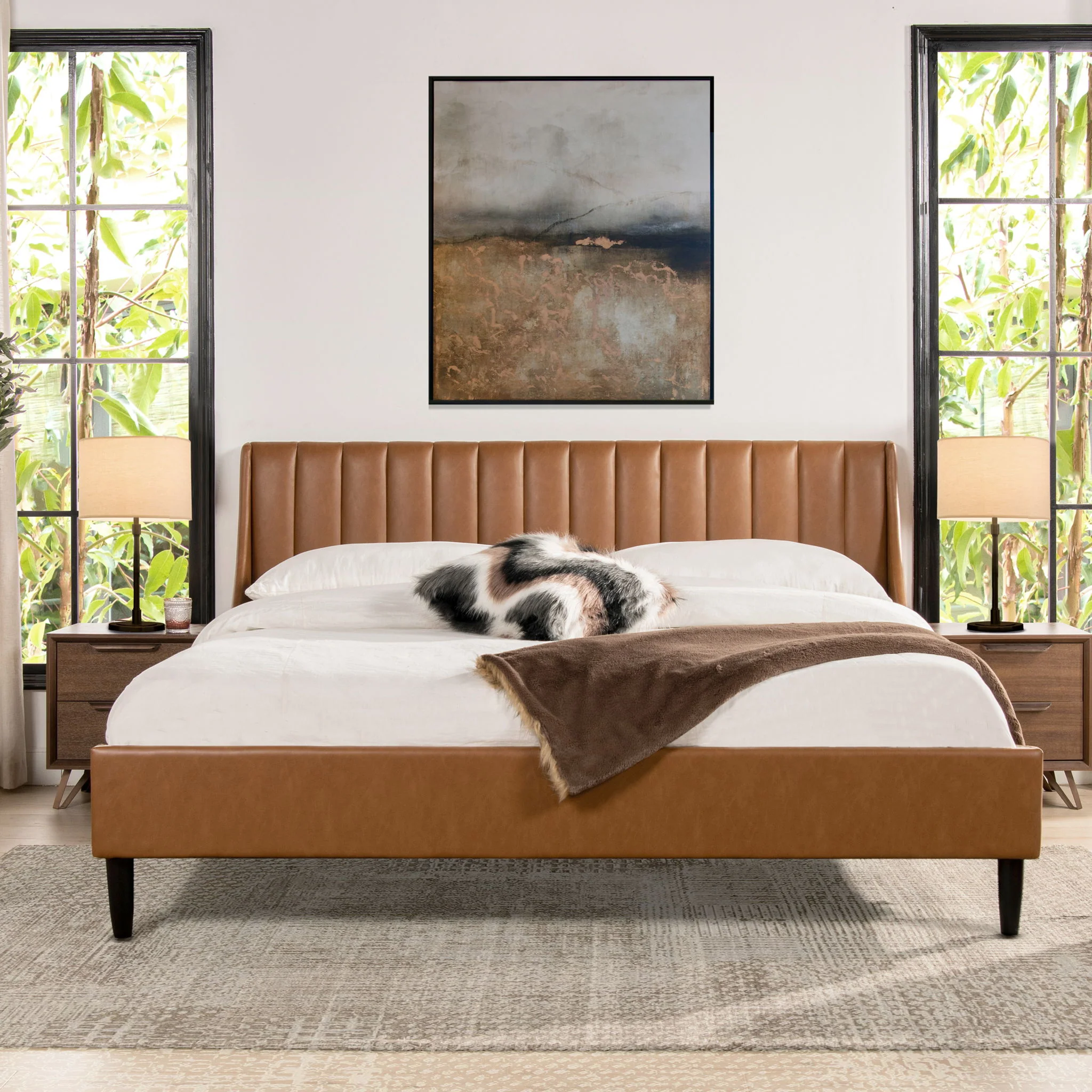 Aspen - Vertical Tufted Modern Headboard Platform Bed Set - Image 6