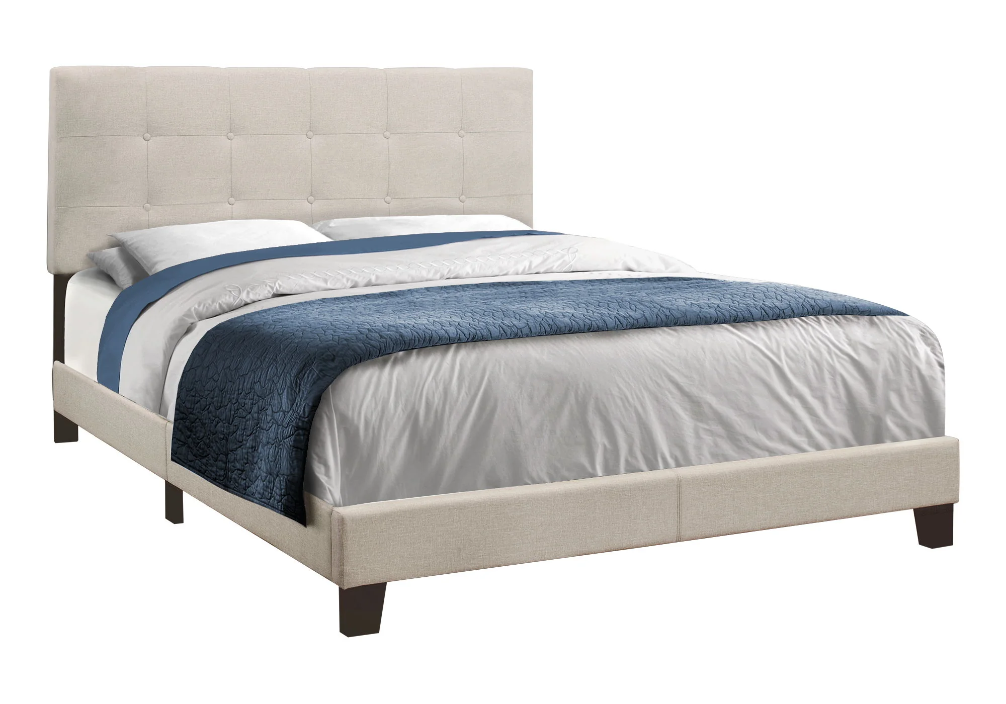 Bed, Upholstered, Frame Only, Transitional - Image 12