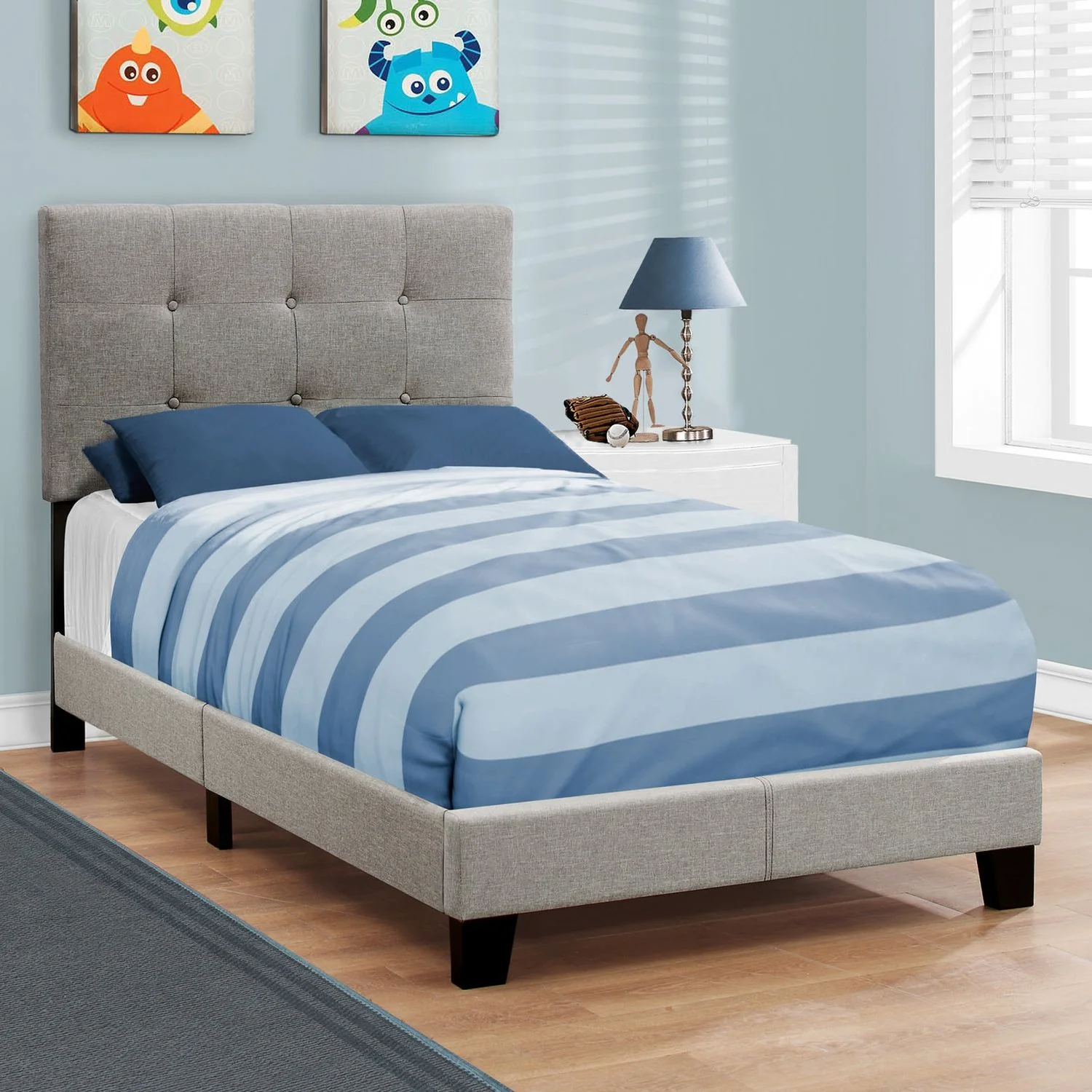Bed, Upholstered, Frame Only, Transitional - Image 21