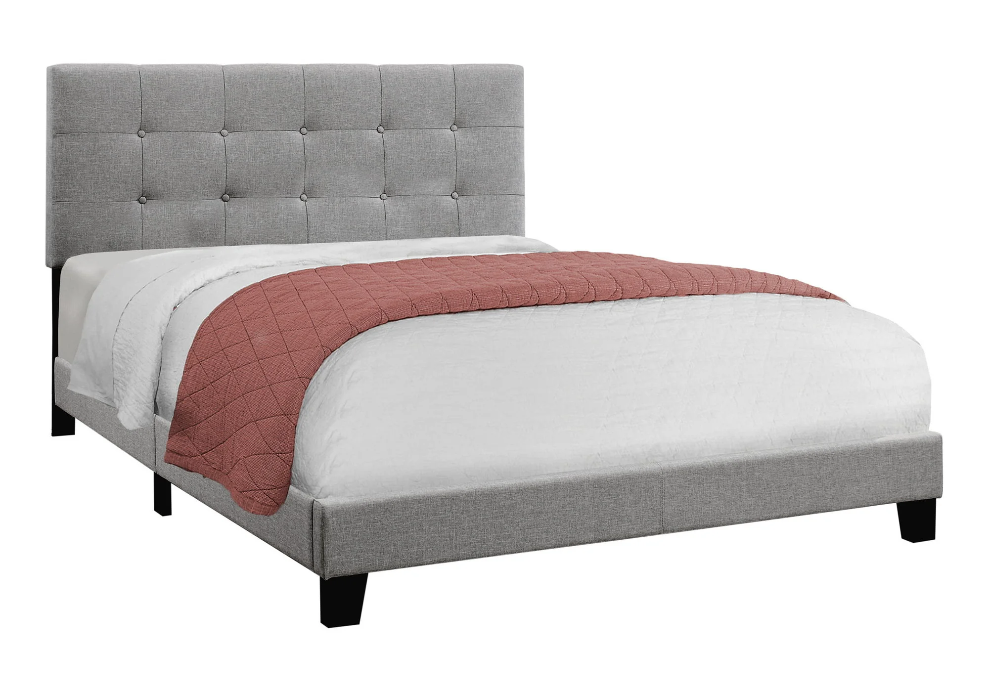 Bed, Upholstered, Frame Only, Transitional - Image 33