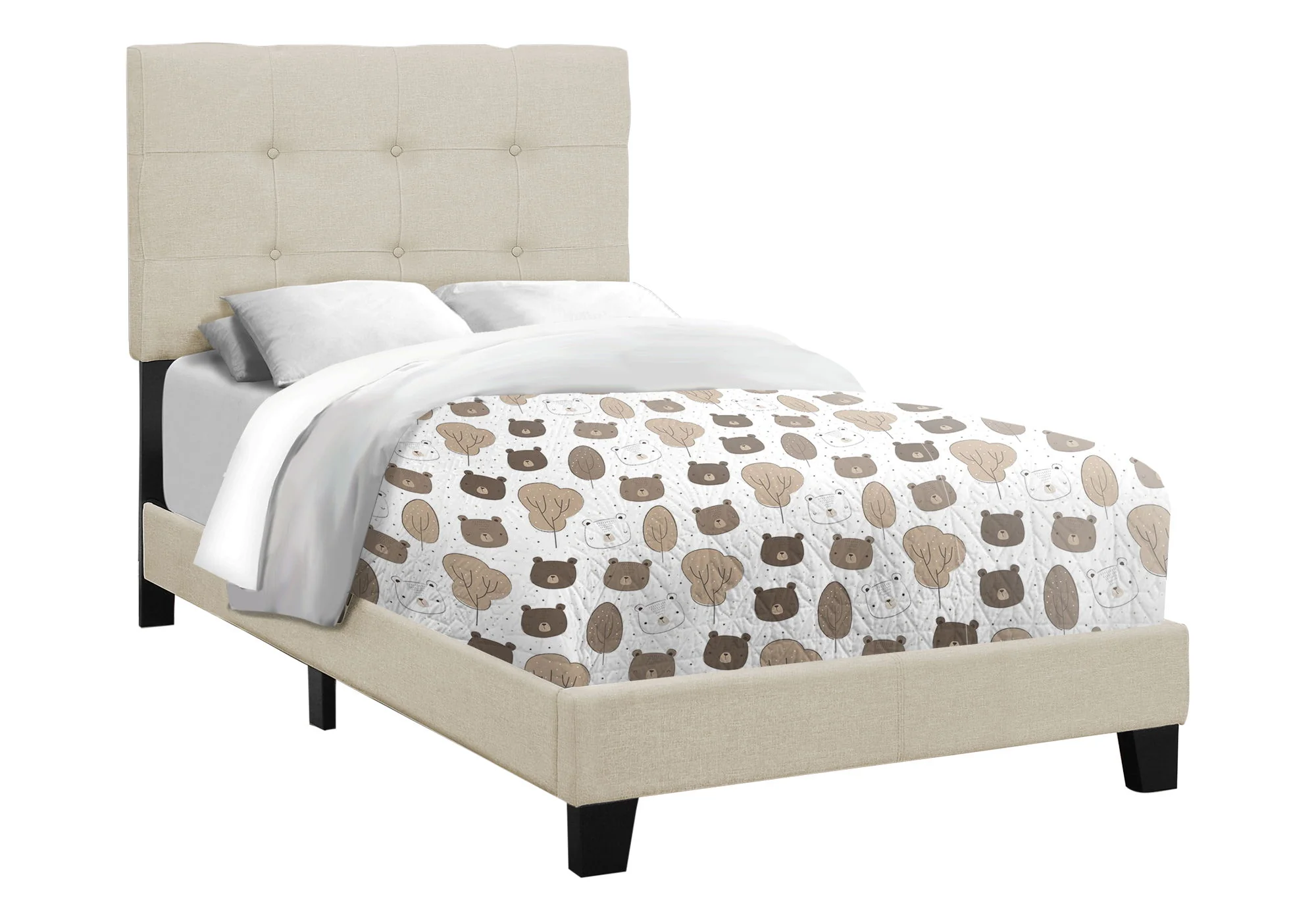 Bed, Upholstered, Frame Only, Transitional - Image 47
