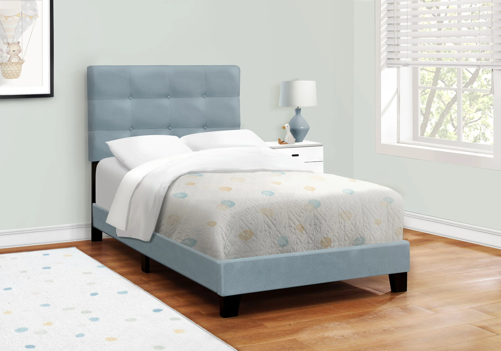 Bed, Upholstered, Frame Only, Transitional - Image 5