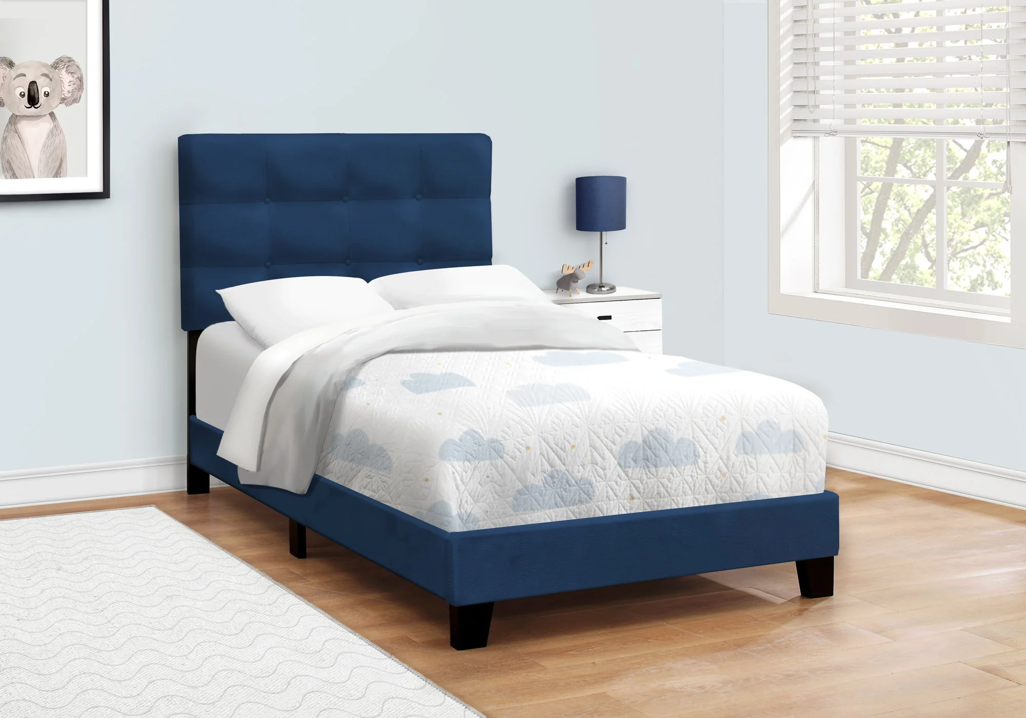 Bed, Upholstered, Frame Only, Transitional - Image 6
