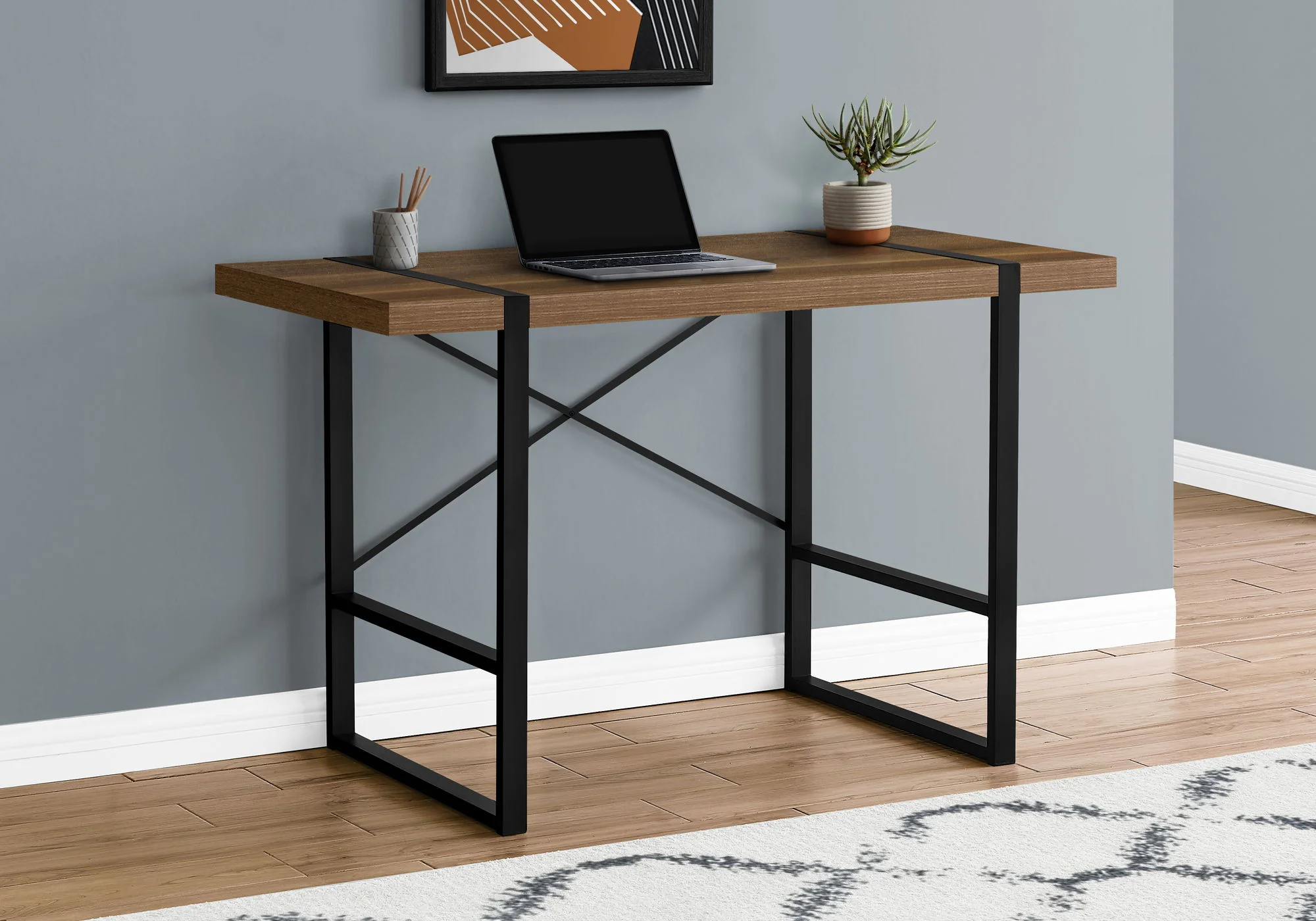 Computer Desk For Home Office, Laptop, Industrial Design - Image 9