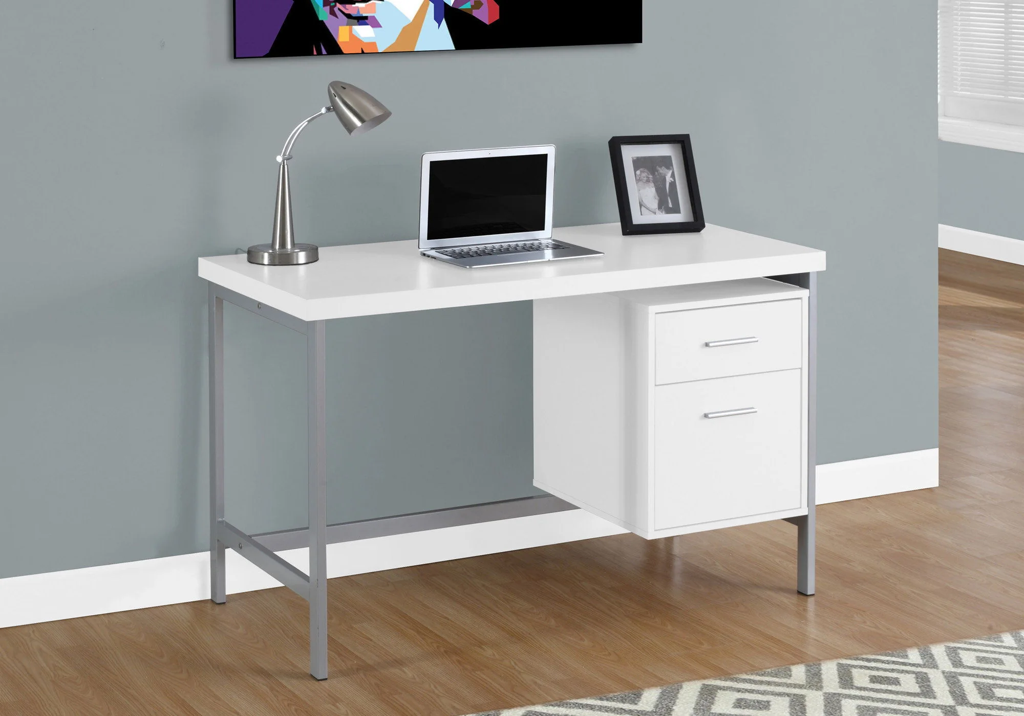 Computer Desk For Home Office, Left, Right Set - Up, Storage Drawers, Modern Design - Image 5