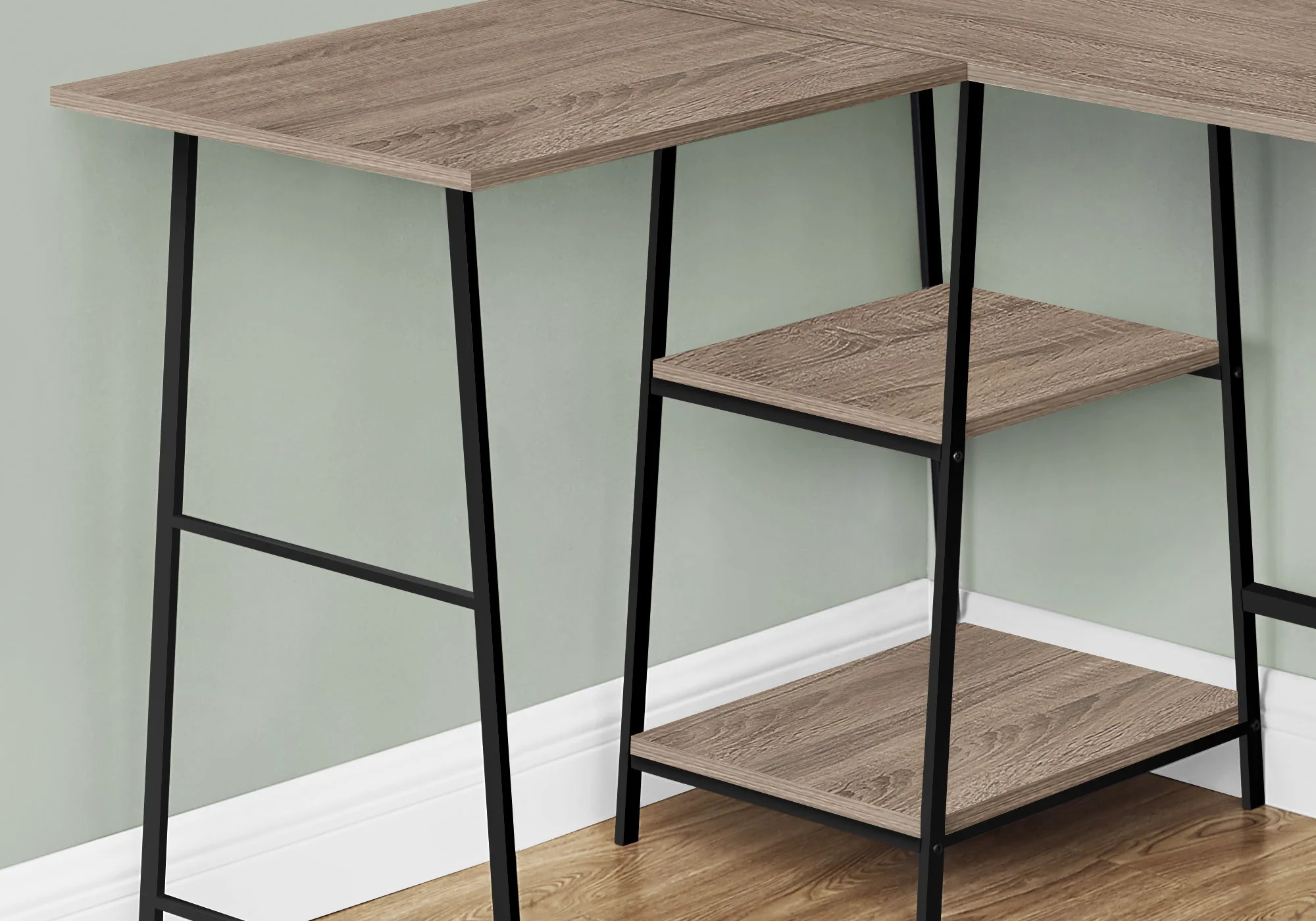 Computer Desk, Home Office, Corner, Storage Shelves, L Shape, Work, Laptop, Contemporary, Modern - Image 6