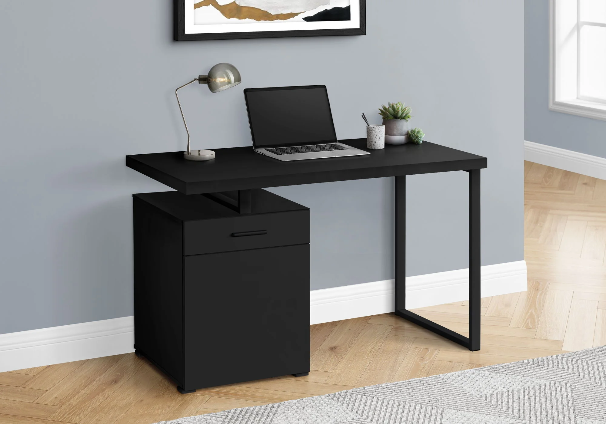 Computer Desk, Home Office, Laptop, Left, Right Set-Up, Storage Drawers, Work, Contemporary, Modern - Image 20
