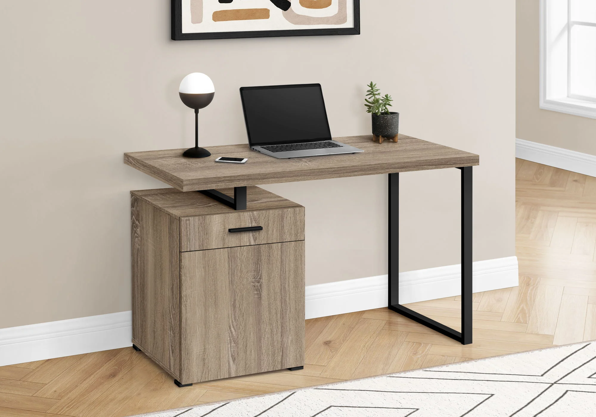 Computer Desk, Home Office, Laptop, Left, Right Set-Up, Storage Drawers, Work, Contemporary, Modern - Image 5