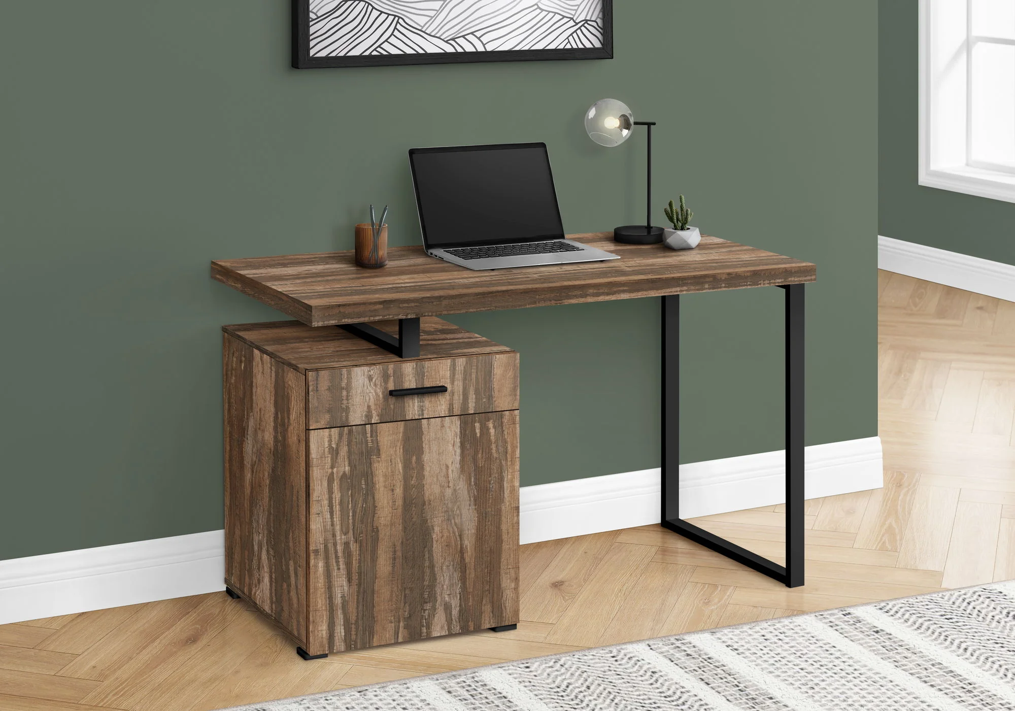 Computer Desk, Home Office, Laptop, Left, Right Set-Up, Storage Drawers, Work, Contemporary, Modern - Image 6