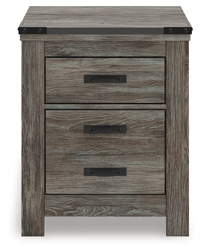 Frandern - Two Drawer Night Stand - Gray - Image 3