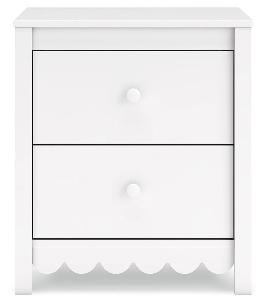 Hallityn - Two Drawer Night Stand - White - Image 3