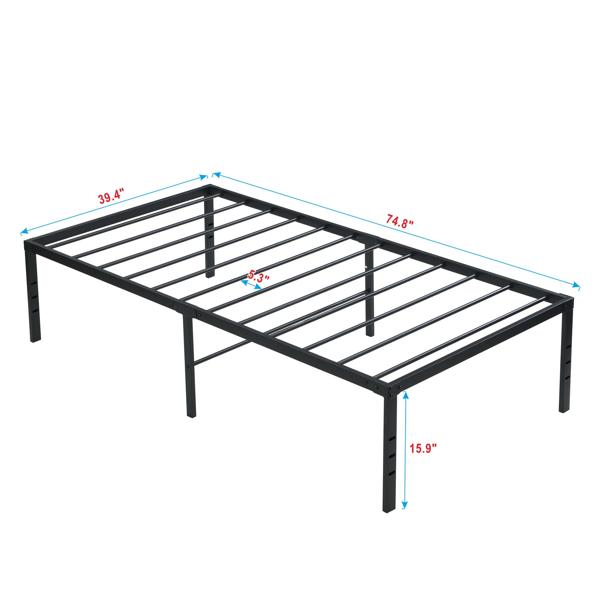 Heavy Duty Metal Bed Frame With Quiet Support - Image 3
