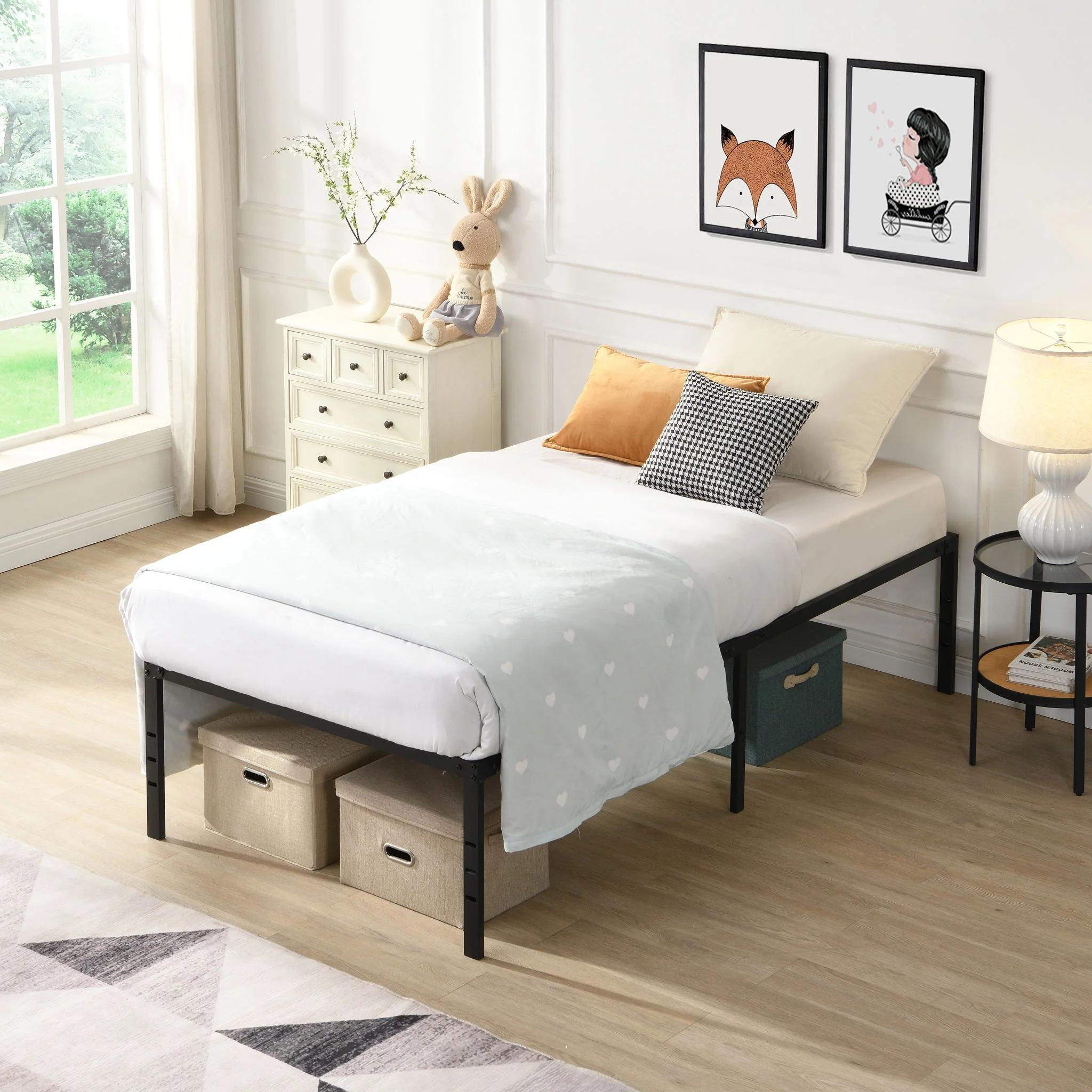 Heavy Duty Metal Bed Frame With Quiet Support - Image 4
