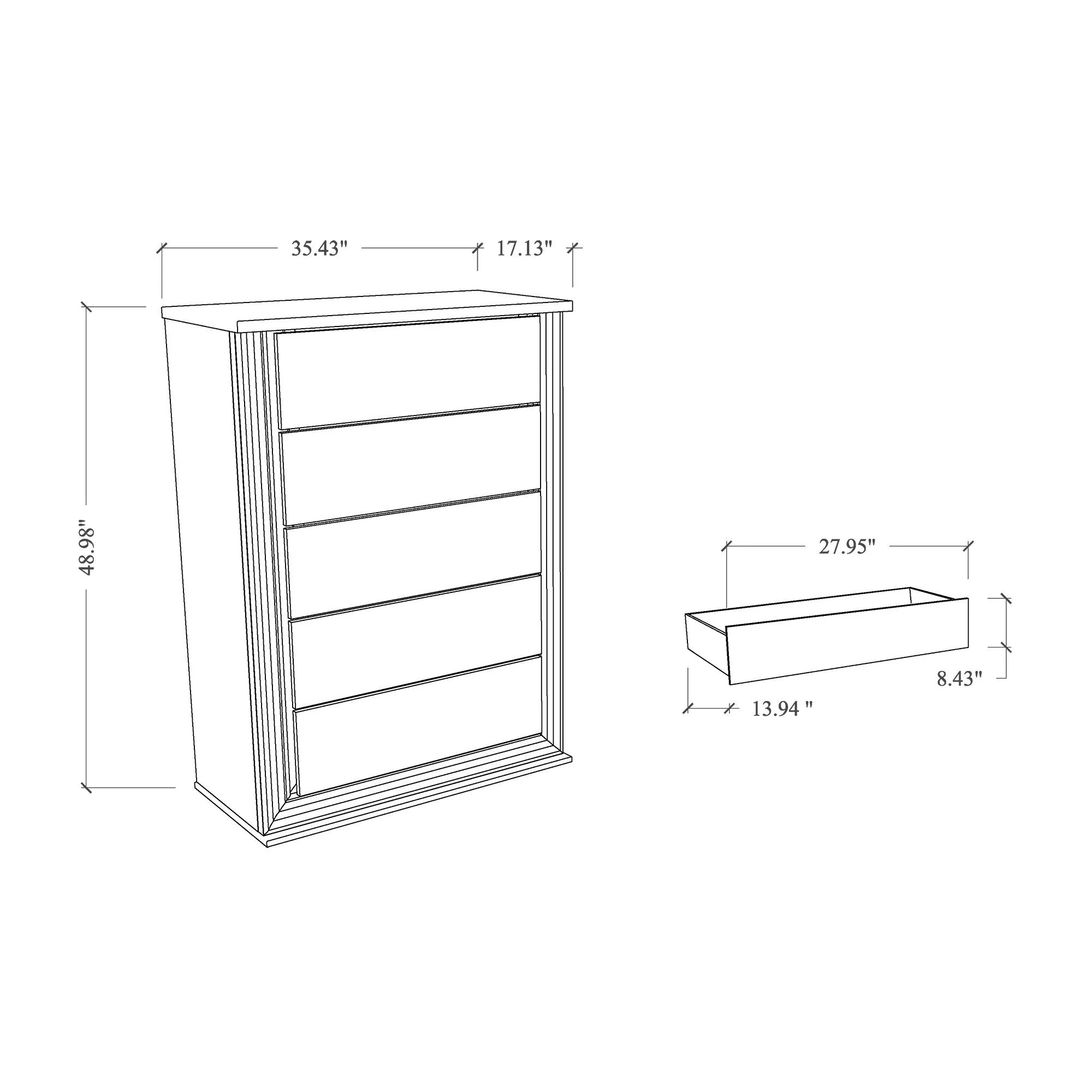 Moon - Chest With LED - White Marble - Image 3