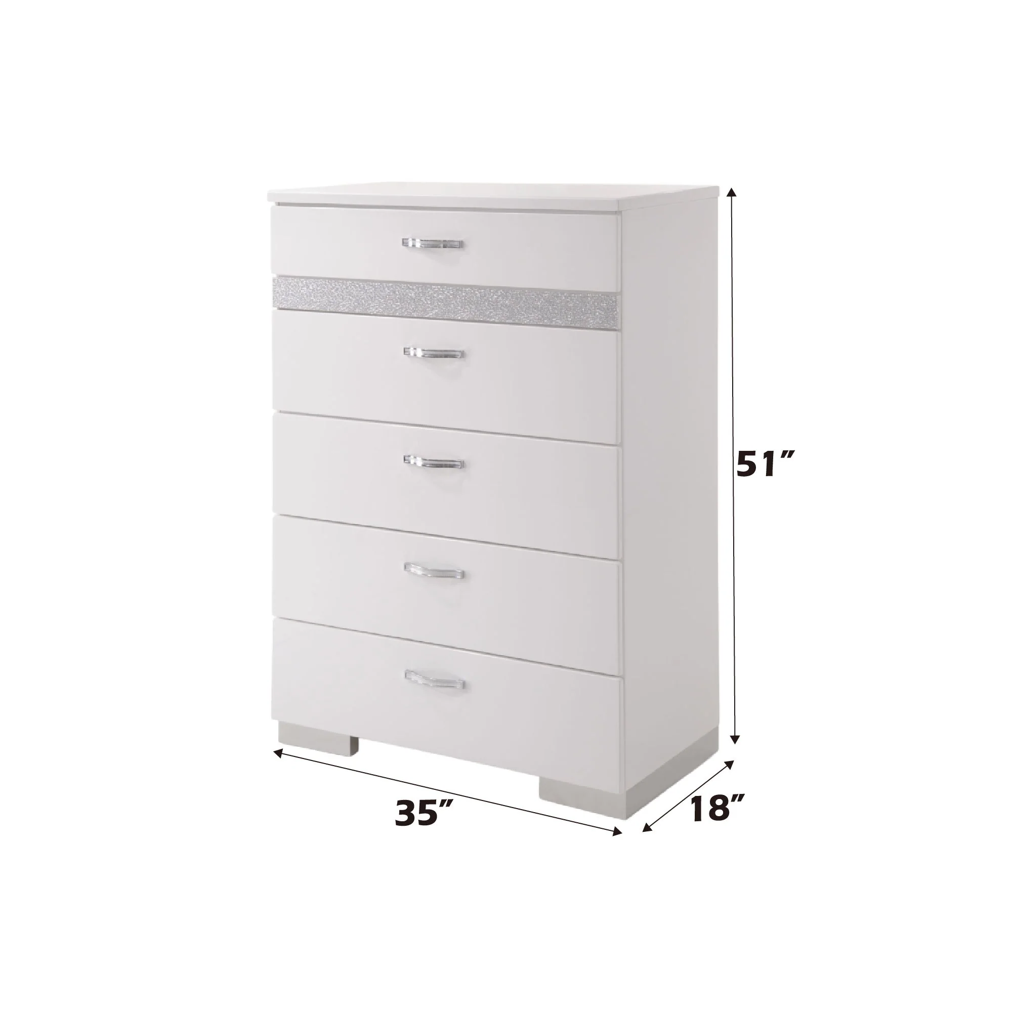 Naima II - High Gloss Chest - White - Image 4