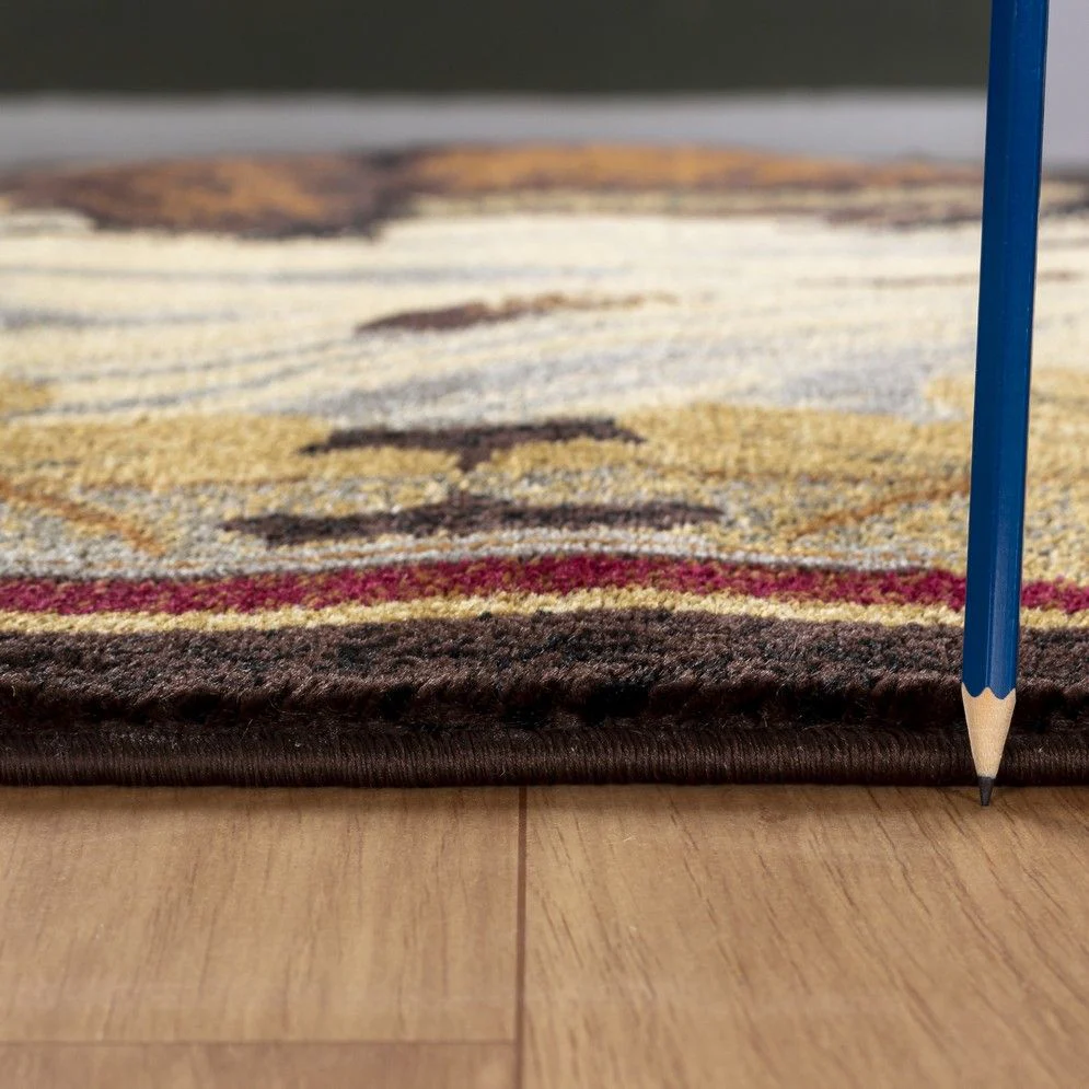 Nature's Nest - 5'3" X 7'3" Lodge Area Rug - Multi, Brown - Image 3