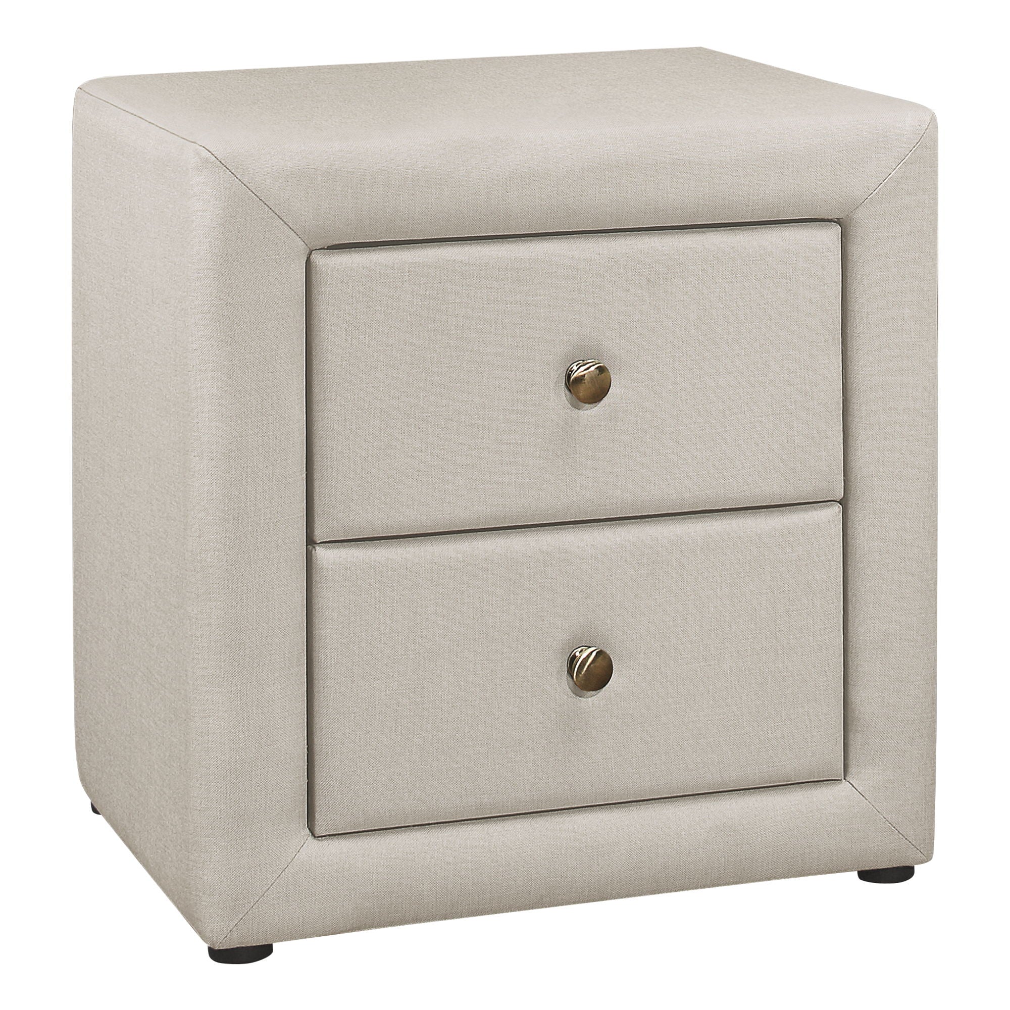 Nightstand, Storage Drawer Versatile Use, Upholstered, Transitional - Image 2