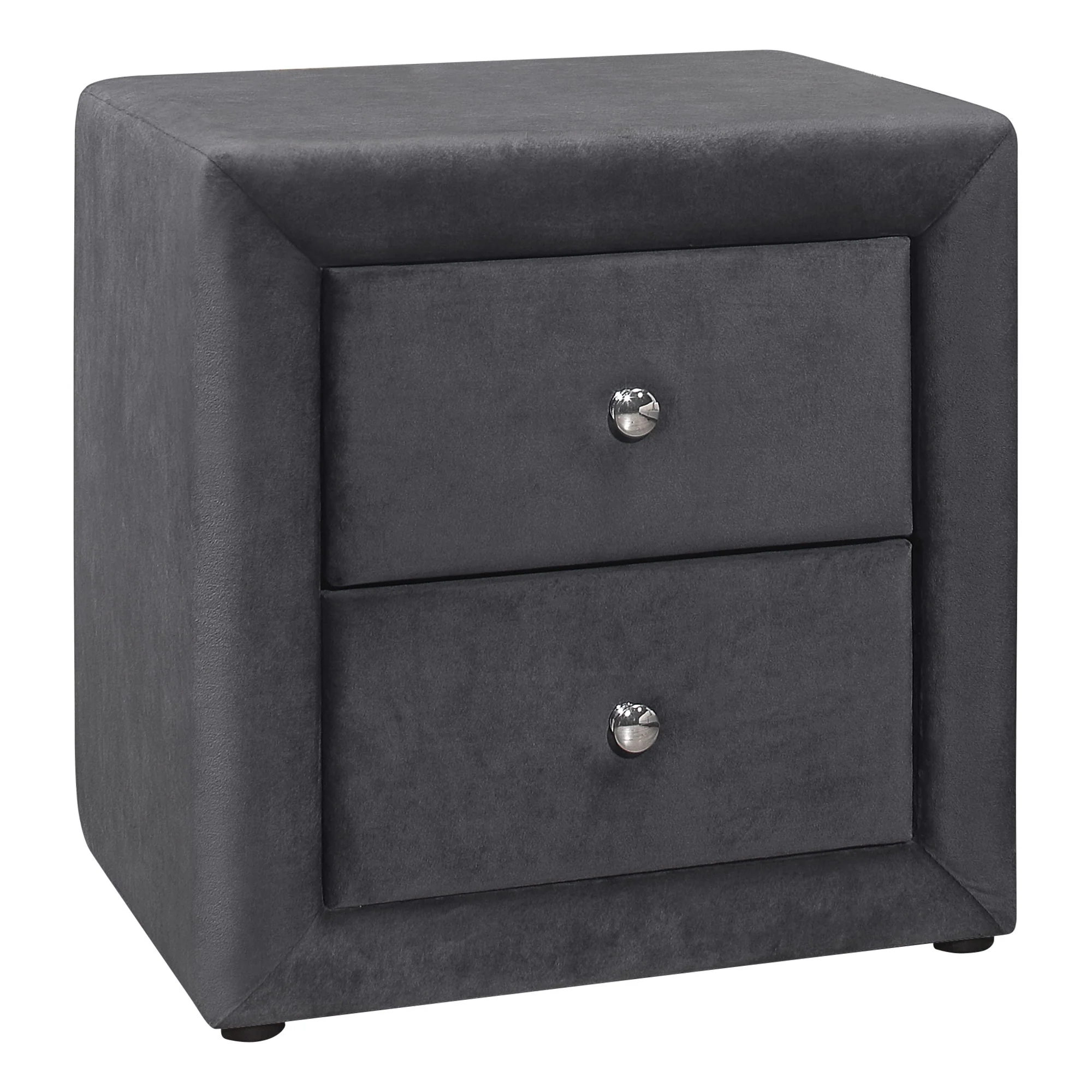Nightstand, Storage Drawer Versatile Use, Upholstered, Transitional - Image 4