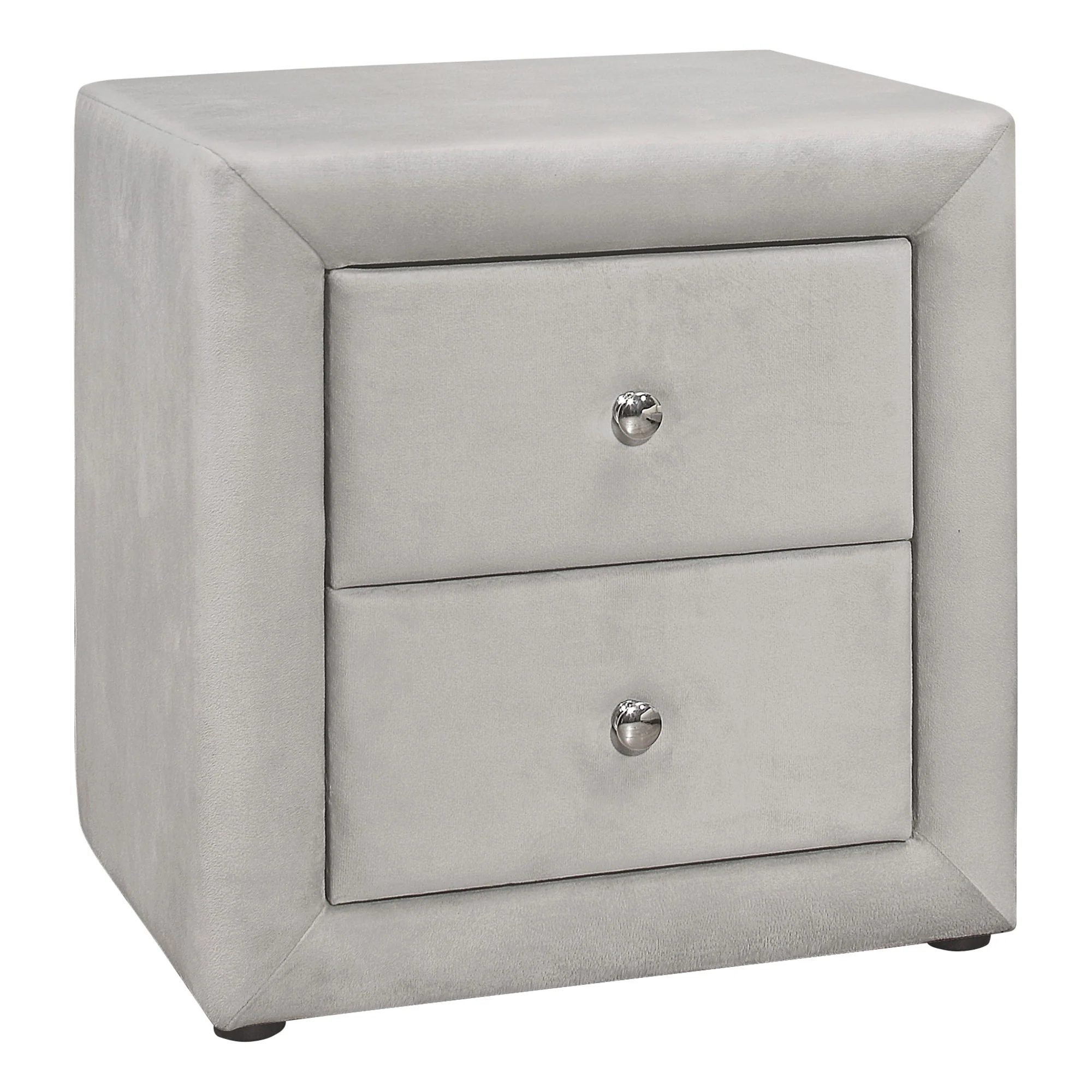 Nightstand, Storage Drawer Versatile Use, Upholstered, Transitional - Image 5