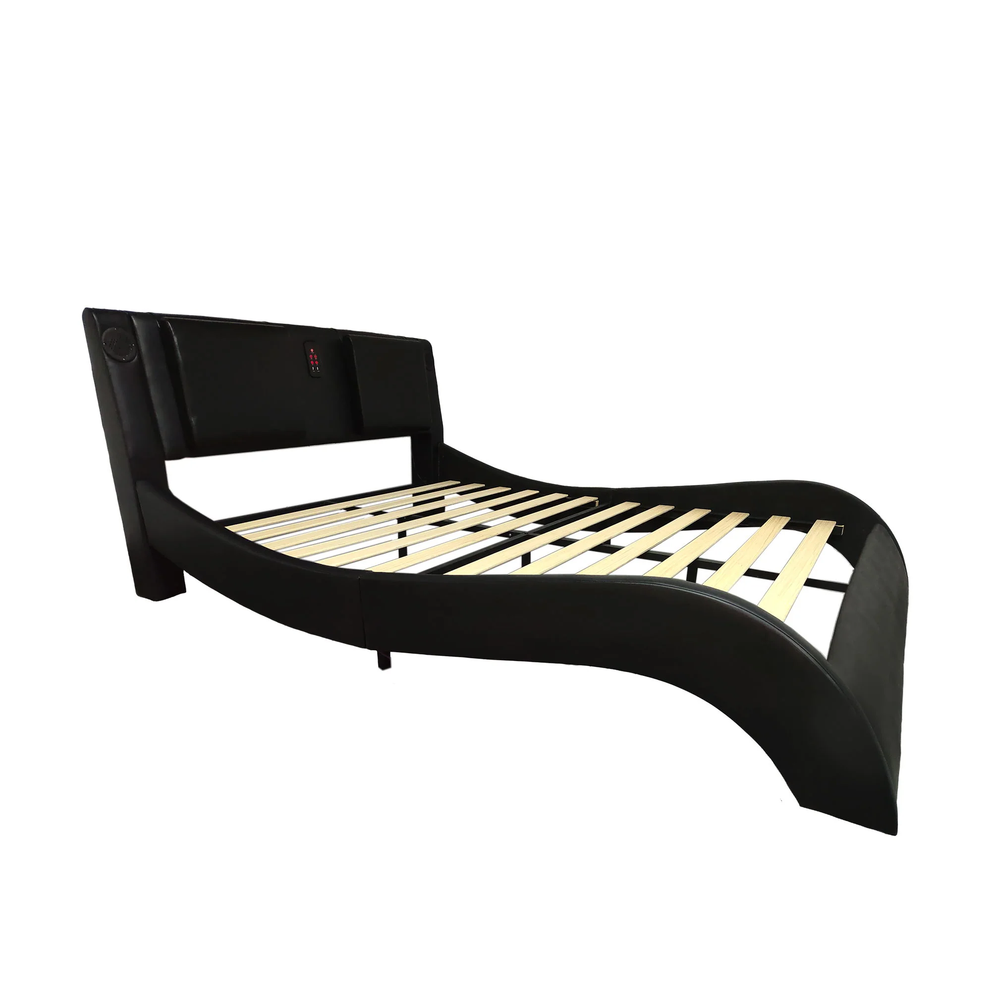 Platform Bed Frame With LED Lighting, tooth Music, Vibration Massage - Image 4
