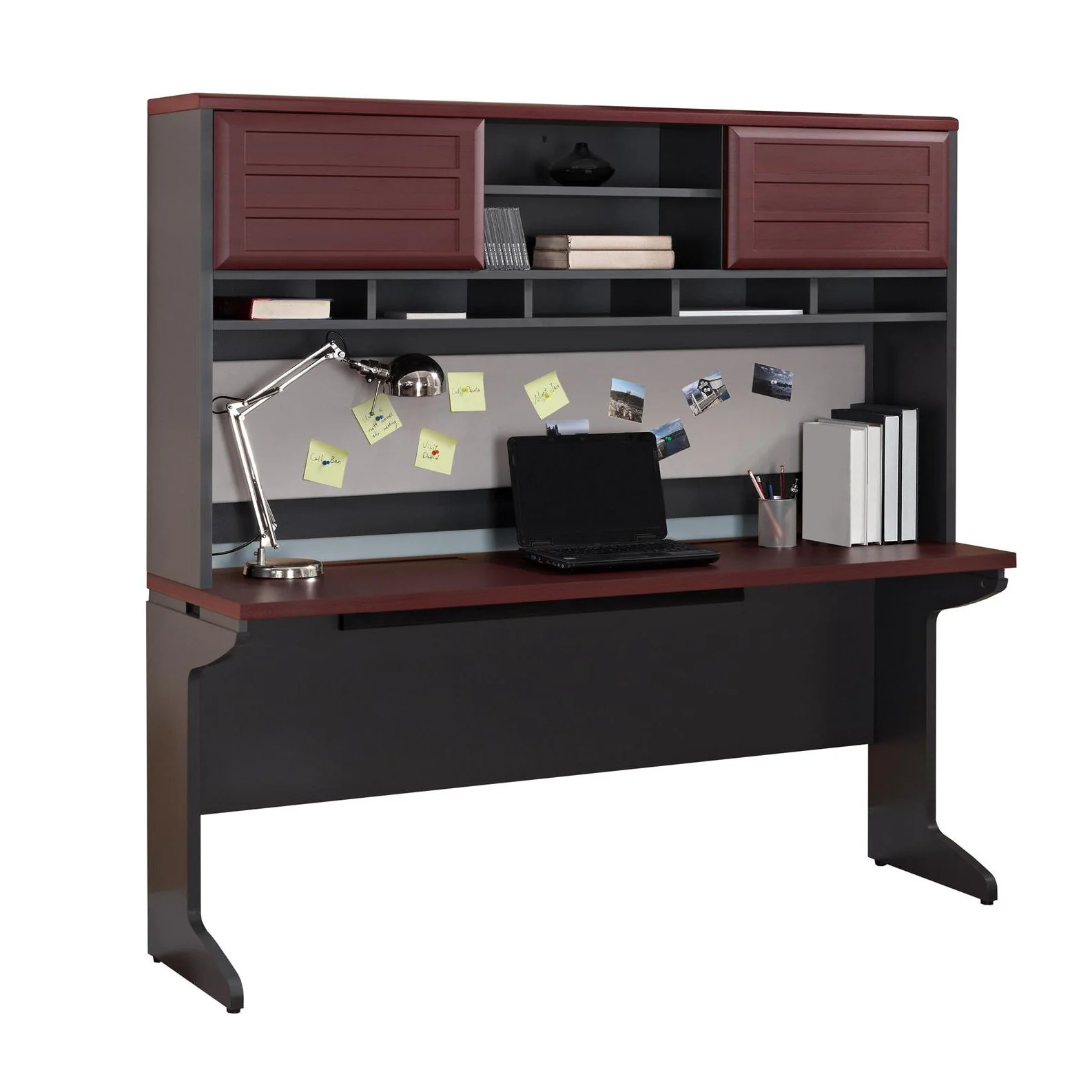 Pursuit - Hutch With Open And Concealed Compartments - Cherry - Image 3