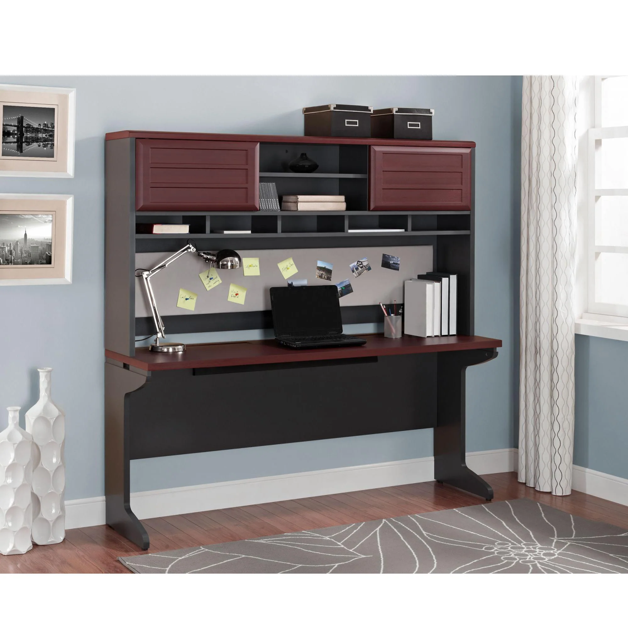 Pursuit - Hutch With Open And Concealed Compartments - Cherry - Image 4