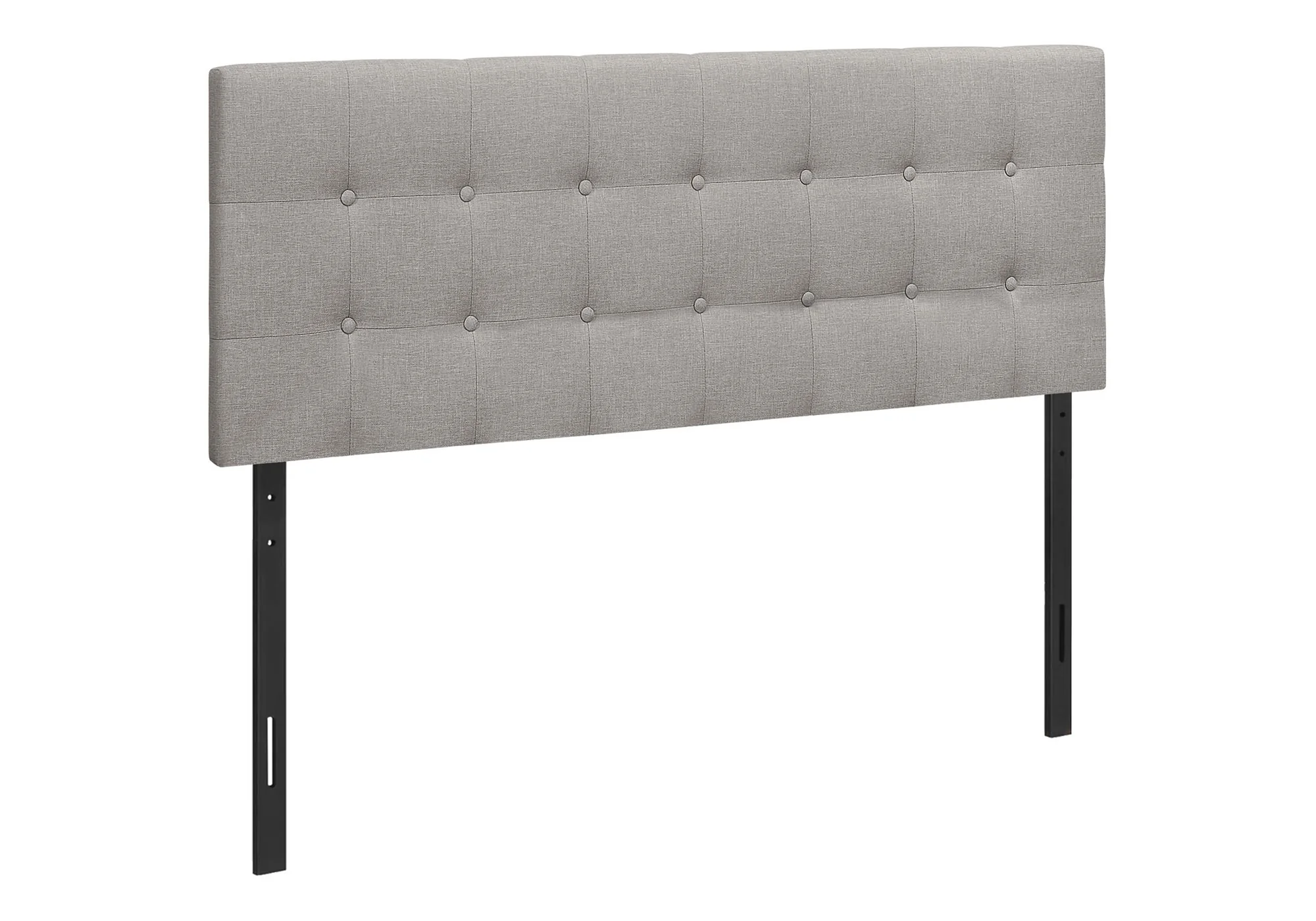 Queen Size, Bed Headboard Only, Upholstered, Durable Construction - Gray - Image 3
