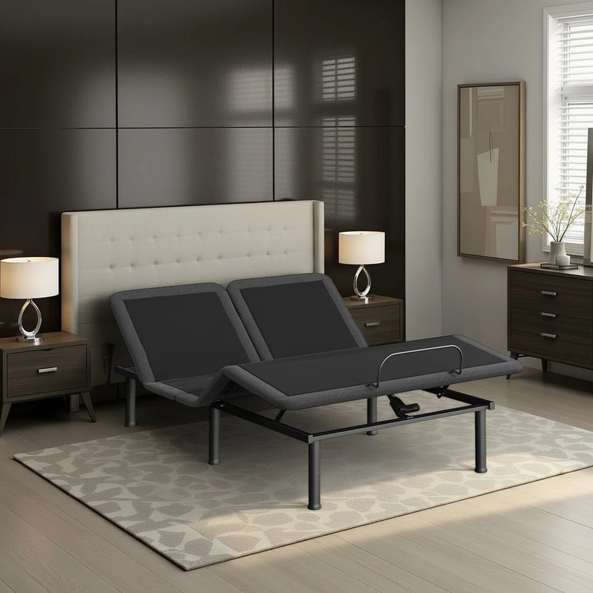 Quick Assembly Adjustable Bed Frame With Voice Activated Controls - Image 3