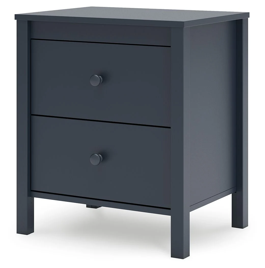 Simmenfort - Two Drawer Night Stand - Navy Blue - Image 4